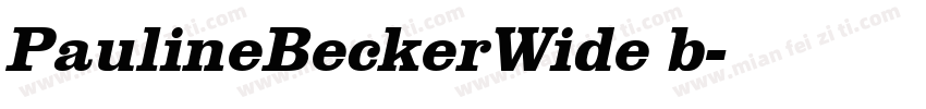 PaulineBeckerWide b字体转换